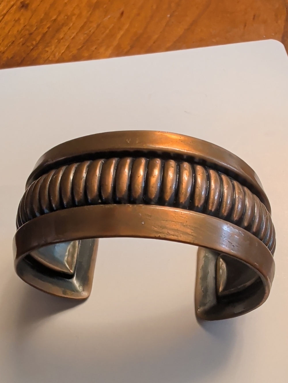 Copper Bracelet Cuff 2.5" adjustable Southwest Native American Vintage